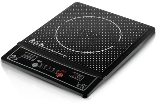 Fornello portatile a Induzione da 2000 W Singolo 1 Piastra, Potente e Pratico, Controllo Touch - 2000W Cheffinger 6 livelli di temperatura, 5 Modalità di Cottura - Facile da Pulire, CF-IND2000