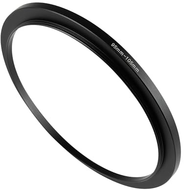 WIIYE 95 mm auf 105 mm Step-Up-Ring-Adapter, 95 mm auf 105 mm Step-Up-Filterring, für alle Marken UV ND CPL Metall Step-Up Ring Adapter Filter (95 mm auf 105 mm)