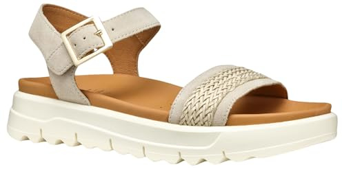 Geox D XAND 2.1S C, Sandalo Piatto Donna, Lt Taupe, 40 EU