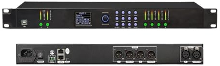 Professional Stage Digital Audio Processor 32Bit 16Band AUTO EQ With AES Input Output FIR Speaker Audio(2 IN 4 OUT)