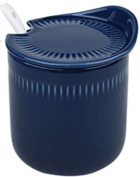 tarros de navidad， Tarros de especias, azucarero tricolor con tapa, bote de condimento for salero con cuchara pequeña, tarro de almacenamiento de cerámica, tarro de especias, 3 juegos de -300ML Pot