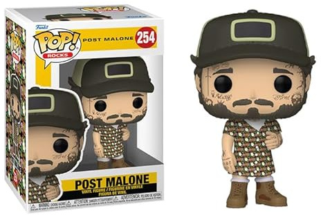 Funko Post Malone im Sommerkleid mit Hut und Stiefeln + Pop Protector: Pop! Rocks Vinyl-Figur (Geschenkset gebündelt mit ToyBop Brand Box Protector Collector Case)