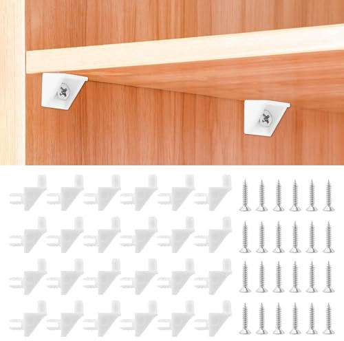 24 Stück Bodenträger 5mm Weiß, Bodenhalter für die Reparatur von Schränken