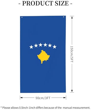 Bandiera del Kosovo bandiera decorativa 3x5ft tessuto leggero ed elegante personalizzato bandiera esterna personalizzata