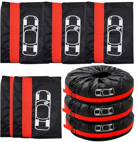GOMETY Lot de 5 sacs à pneus de 18-23 pouces Housse de protection de pneu étanche à la poussière Housses de pneu pour un transport et un stockage propres (diamètre 80 cm)