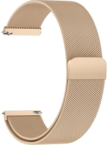 Wepro 20mm Magnet Metall Armband Kompatibel für Samsung Galaxy Watch 7 6 5 4 FE 40mm 44mm, Gear S2, Active 2, Edelstahl Mesh Ersatz Uhrenarmband Herren Damen für Garmin Vivoactive 6 5 3