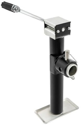Trailer Jack Heavy-Duty Trailer Jack Side Winder Pull Cart Lift 10 Inch Manual Support Foot for Automotive Repair Industry