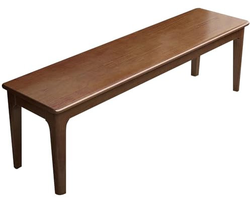 Sitzbank Schlafzimmer Weiß Massivholz Esszimmer Bank ohne Lehne Bettbank Schlafzimmer Verdickte Hockerbeine für Garderobe Küche Eingang Wohnzimmer(Brown,100cm/39.37in)