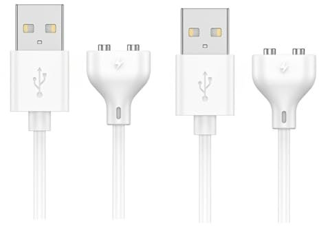 Vocdikficy Cable Cargador Magnético USB DC de 2 Piezas, Cable de Carga de 0,8 M para Masajeador, Cepillos de Dientes Eléctricos, Reloj para Niños y Limpiador