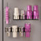 2set 4 Slots Magnetic Water Bottle Organizer with Tumbler Lid Holder for Stanley 40oz Tumbler,Cup Storage Organizer for Fridge,Refrigerator Cup Rack Accessories,Magnet Bottle Shelf Heavy Duty(White)