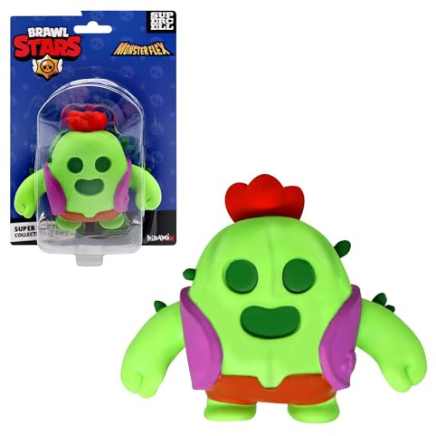Bizak Monsterflex Brawl Stars Sammelfigur Spike, super ausziehbar und elastisch, 13 cm, 10 zum Sammeln, für Erwachsene Fans Sammler und Kinder ab 8 Jahren (64390009-2)
