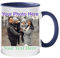 Personalised Mug with Coloured Handle – Custom Name Ceramic Coffee Cup – Gift for Him Her, Birthday, Office or Home Use – 11oz Durable Printed Mug – Multiple Handle Colours - Dark Blue