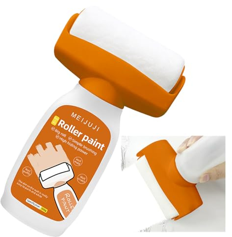 Wandfarbe weißer Roller, Wandfarbe weißer Roller, 500 g Wandreparaturrolle,Wandreparaturpapierbürste mit Wandreparaturpaste, schmutziger Schuhdruck, Graffiti, Wandkratzer usw.