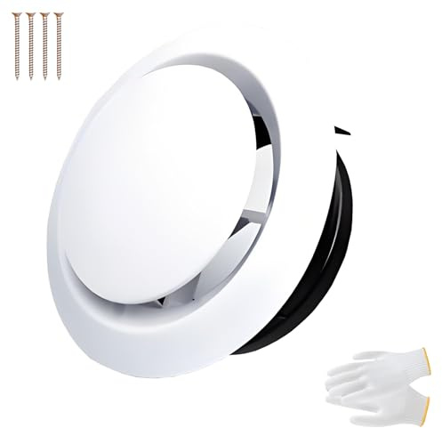 Générique Grille Aeration 75 100 125 150 200mm Grille Aeration Reglable 100mm Convient pour VMC Garage Salle de Bain Cuisine(125mm/5in)