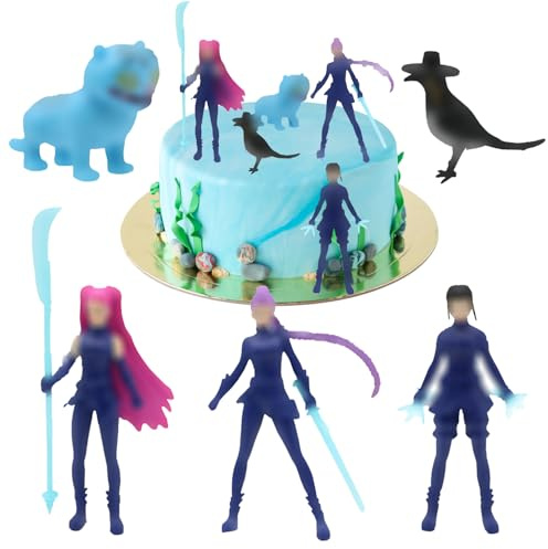 5 Stück kP0P D-em0n Figuren, k-P0P Dem0n Figuren Spielzeug, Hun-ters Cupcake Toppers, Kp-0p Dämon Hun-ter Figu-ren Set, KP0P De-m0n Hunt-ers Cartoon Cake Toppers, für Cupcakes, Muffins, Torten