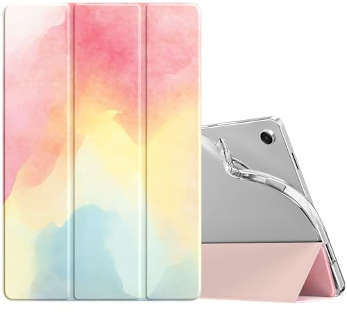 TiMOVO Funda para Samsung Galaxy Tab A11+/A11 Plus 11 2025, Arco Iris | Compatible con los modelos SM-X230/X236/X238, TPU Translúcido Esmerilado, Delgada, Auto Activación/Suspensión
