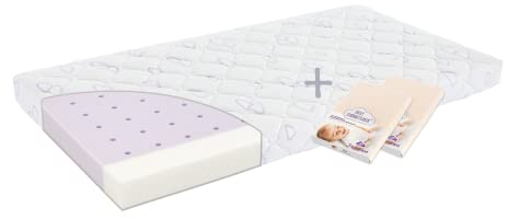 Träumeland A000022 Set Matratze Milchstraße 70 x 140 + 2 Spannbetttücher Tencel