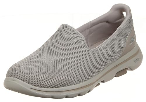 Skechers Go Walk 5, Zapatillas sin Cordones Mujer, Taupe Textile/Trim, 35 EU