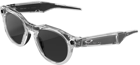 Oakley Meta HSTN, Clear | Smart AI Glasses for Men, Women — Performance for Sports, Athletes — Camera, Audio, Video — 8 Hour Battery — 3K HD Resolution — Clear to Grey Transitions® Lenses