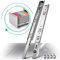 AOLISHENG Drawer Runners Drawer Slides 450mm 45kg Load Capacity Heavy Duty Draw Sliders Full Extension Ball Bearing Kitchen Cabinet Draw Runners Replacement Rails Side Mount, Silver 1 Pair