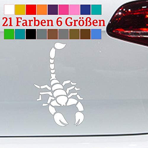 generisch Skorpion Aufkleber Scorpio Sticker Sternbild Sternzeichen Tierkreis Horoskop JDM in 6 Größen und 21 Farben