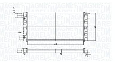 MAGNETI MARELLI Radiatore, Raffreddamento motore 350213185200