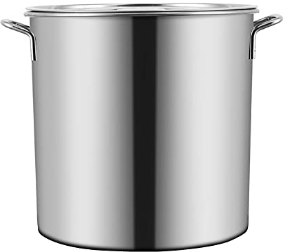 KLUFO Olla para cocinar Olla grande, olla profesional de acero inoxidable apta para inducción con tapa, adecuada para diversas fuentes de calor, 6 tamaños (tamaño: 50 cm x 50 cm (100 L))