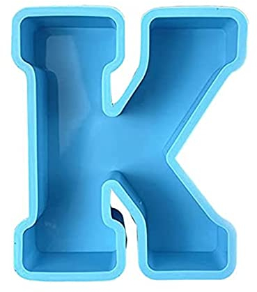 Benoon Moule en silicone en forme de lettre de l'alphabet - Grande taille - Ne se casse pas facilement - Décoration de fête K