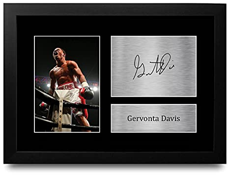 HWC Trading FR A4 Gervonta Davis Boxing Geschenke Gedrucktes Signiertes Autogramm Foto für Fans von Boxsport Memorabilien - A4 Framed