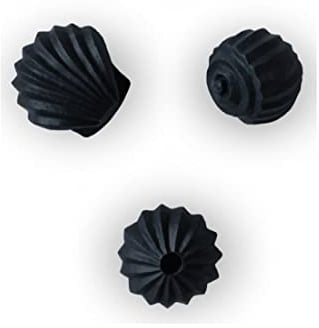 Cooee Design - Dekofigur Sculpture The Genesis Shells - Beton - Farbe: Coal/schwarz - 3er Set