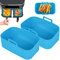 2Pcs Ninja Dual Air Fryer Silicone Liners - Double Basket, Air Fryer Rack Accessories for Oven & Microwave
