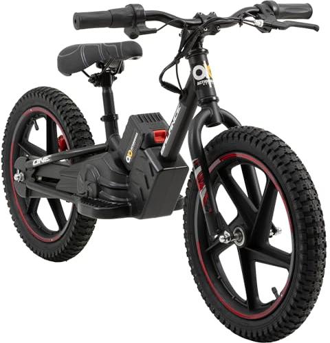 Actionbikes Motors Kinder Balance Bike Elektrofahrrad | 16 Zoll Fahrrad - 250 Watt - Elektro Laufrad mit Scheibenbremsen - 21 V 5.4 Ah - Kinder Kinderfahrzeug - Spielzeug ab 3 Jahren (16 Zoll Rot)