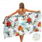 Ulticool – Handtuch Vogel Blumen Natur – für Mann oder Frau – Schnelltrocknendes Badetuch Mikrofaser – 160 x 80 cm – für Reisen Fitness Gym Sport Spa Yoga – doppelseitiger Druck - Weiß