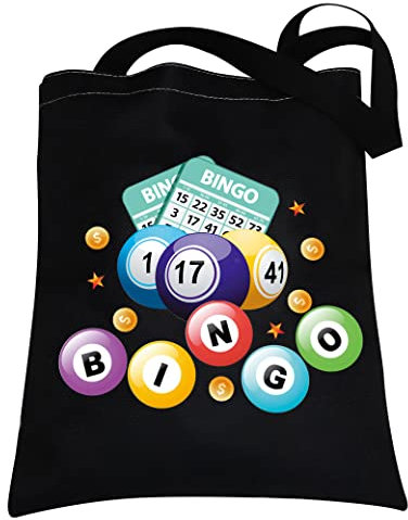 CMNIM Bingo-Liebhaber, Geschenk, lustige Bingo-Geschenke, Bingo-Tragetasche, Kosmetiktasche, Bingo-Spieler, Geschenke, Reise-Tragetasche (202348 Bingo-Tragetasche, schwarz), 202348 Bingo-Tragetasche,