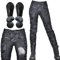 SHUOJIA Damen Motorradjeans mit Camouflage-Denim-Hose mit atmungsaktivem Mesh und abnehmbaren Hüft- und Knieprotektoren Sommer (Blue,3XL)