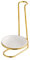 lopituwe Spoon Rest Holder Set with Bowl Rack Kitchen Cookware Organizer Vertical Soup Scoop Storage Household Accessories, Gold/Round/1 Bowl