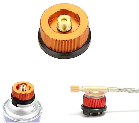 zalati Gas Adapter Stove Adapter Convertor Connection for Butane Canister to Screw Gas Cartridge