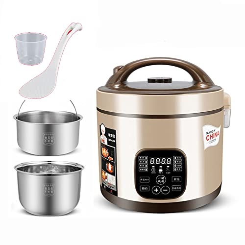Olla arrocera Baja en azúcar (3/5 L) Olla arrocera multifunción doméstica, Revestimiento de Acero Inoxidable 304, Sopa de arroz separada, para 2-7 Personas (Color: B, tamaño: 3 L)