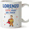 Mugffins Tazza Personalizzata in ceramica per VIGILE DEL FUOCO uomo 11 oz / 350 ml - In italiano - Sei Super! - Idea regalo per compleanno, anniversario, natale, laurea