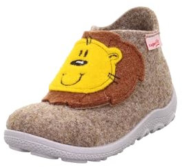 Superfit Baby Jungen - Schuhe HAPPY Slipper, Modern, BEIGE/GRAU 4000, 21
