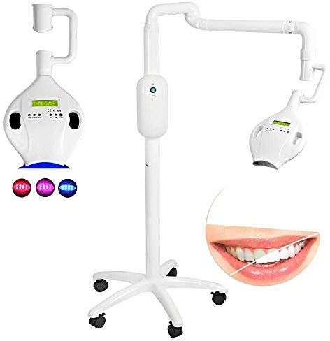 BONEW Orale Zahnaufhellungs-Lampe, Schönheits-Beschleunigungssystem, Bodenständer, Instrument, LCD-Bildschirm mit 8 Lichtern, Farbe: Rot/Blau/Violett