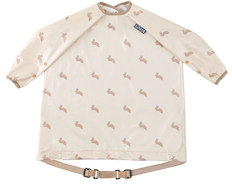 BIBaDO - Long Sleeve Baby Bibs - Toddlers 6-36 Months - Coverall Weaning Bib - Easy Wipe Clean & Soft Fabric - Attach to Highchair & Tables - Waterproof - Machine Washable - Baby Gifts