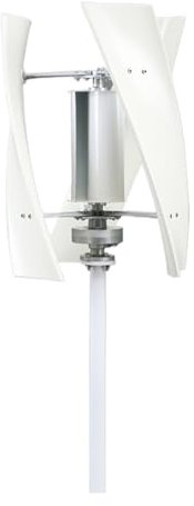 ARTGOS Generatore Permanente Maglev ad ASSE Verticale con turbina a energia Libera 12v 24v 48v 2kw 2000w 3 Pale Kit Generatore Eolico(White,12V)
