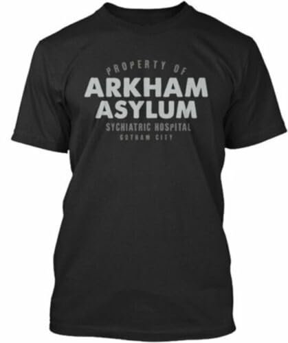 Arkham Asylum T Property of Sychiatric Hospital Gotham T-Shirt Black XXL