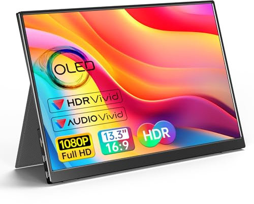 VILVA 13.3 1080P FHD OLED Portable Monitor for Laptop/PC/Mac/Phone/Xbox Switch/PS4