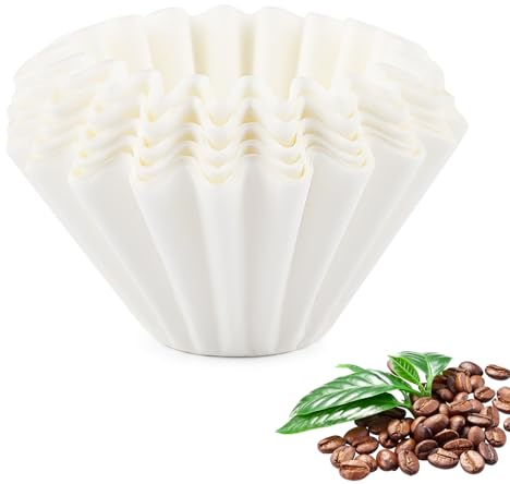 Korbfilter Kaffeefilter für Bonamat, Animo, Bartscher Beem, Phillips, Cuisinart, Gastroback, 100 Stück 80/200 mm Korbfilterpapier Kaffeemaschine Papierfilterkorb Filter(Weiß)