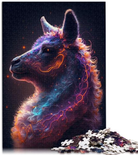 Spielzeug-Puzzle Galaxy Alpaka-Lama-Meme Puzzle für Erwachsene, 1000-teiliges Puzzle aus Holz, anspruchsvolles, unterhaltsames Familienspiel, 1000 Teile (50 x 75 cm)