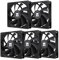 Thermalright TL-C12C X5 Ventilateur de processeur Noir 1550 tr/min Vitesse de rotation 120 mm Ventilateur de boîtier d'ordinateur PWM pour refroidisseur de boîtier et de liquide et refroidissement CPU