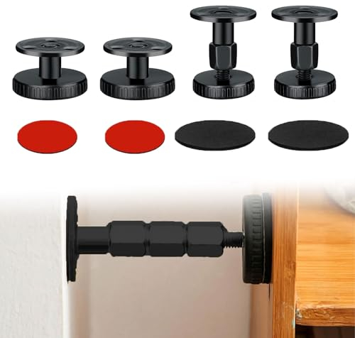 banjiabb Abstandshalter Wand,Anti Shake Bettrahmen,Kopfteil Stopper,Adjustable Bettgestell Mit Gewinde,Bett Stabilisator Unterstützung Für Betten, Schränke, Sofas, 4 Stück, 30-68 Mm