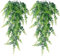 Valyria Home - 2 Piezas Artificial Helecho Colgante 90 cm - Artificiales Plantas Colgantes y Realistas - Balcón, Salon o Dormitorio - Hiedra Artificial Colgante - Hiedra Falsa Decorativa